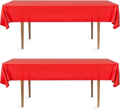 DecorRack 2 Rectangular Tablecloths BPA-Free Plastic, 54 x 108 inch, Dining Table Cloth, Rectangle Table Cover for Parties, Picnic, Camping and Ou...