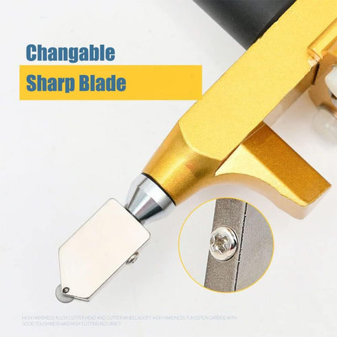 2 in 1 Glass Tile Cutter Breaker with Oiling Hole, Manual Hand Tool for Home DIY Cutting Breaking Glass, Mirror, Ceramic Tile, Glazed Tile (Type A...