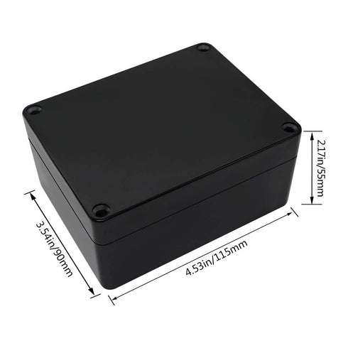 LeMotech Project Box ABS Plastic IP65 Waterproof Dustproof Electrical Junction Box Outdoor Enclosure for Electronics Black 4.5 x 3.5 x 2.1 inch(11...