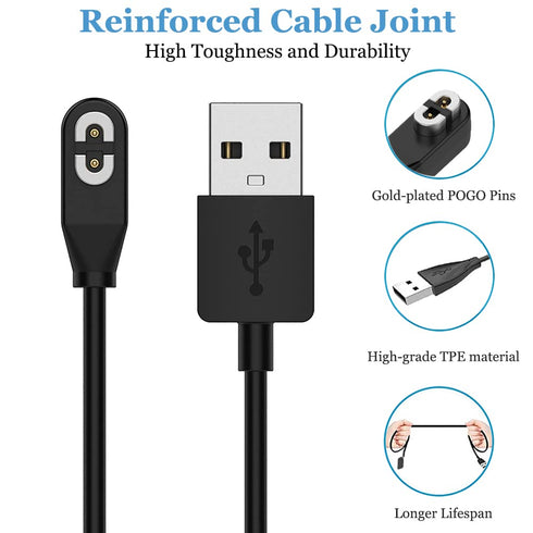 Magnetic Charging Cable Compatible with AfterShokz Aeropex AS800 OpenComm ASC100SG Bluetooth Headphones Accessories USB Fast Charger Cord 3.3ft (2...