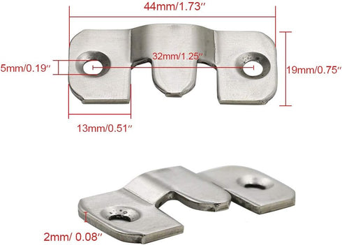 Luomorgo 10 Pack Z-Clips Flush Mount Bracket Heavy Duty Picture Hangers Interlocking Photo Frame Hook for Hanging Headboards Large Picture Display...