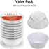 Caperci Silver Foil Cupcake Muffin Liners Standard Size Baking Cups 150-Pack - Premium Greaseproof & Sturdy...