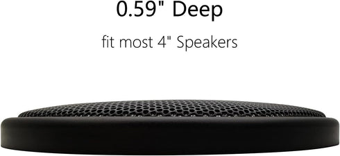 4" Speaker Grill Covers, Car Speaker Subwoofer Guard Protector, ABS Plastic Frame with Metal Mesh, Black - 2Pcs...