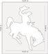Stencil Stop Cowboy on Bucking Bronco Stencil - Reusable for DIY Projects, Painting, Drawing, Crafts - 14 Mil Mylar Plastic (10.25 x 12 inches)...