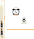 3D Black Wick Led Battery Operated Flameless Taper Candles Light with Timer, Electric Fake Window Candle Flickering Like Real Wax, Flameless Ivory...
