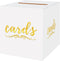White Card Box Cardboard Card Box for Birthday Bridal & Baby Shower Graduation Funeral Envelope Box for Party Gold Card Box with Slot Wedding Mone...