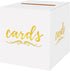 White Card Box Cardboard Card Box for Birthday Bridal & Baby Shower Graduation Funeral Envelope Box for Party Gold Card Box with Slot Wedding Mone...