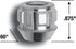 Gorilla Automotive 78641N Acorn Open End Wheel Locks (14mm x 1.50 Thread Size) - Pack of 4...