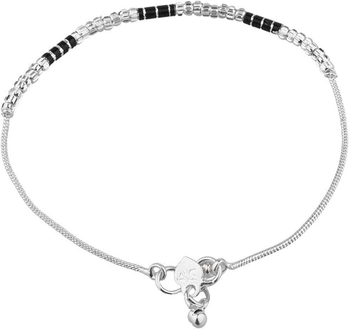 Efulgenz Indian Silver Tone Chain Anklet Set for Women Bracelet Payal Foot Jewelry for Women...