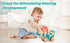 Hape Wooden Walk-A-Long Kitten Pull Toy| Roll & Rattle Push Pull Toy for Toddler| Montessori Toys for Walking Toddlers, Green...