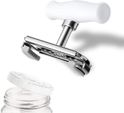 Upgraded Jar Opener Stainless Steel Adjustable Tool for 1-4 inches Bottle Can Lids, Easy Jar Opener with Non-Slip Rubber Pad Fit Seniors, Arthriti...