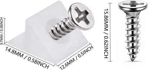 120 Pcs Drawer Wedges Drawer Bottom Repair Fixing Mending Wedges with Screws, Plastic Angle Code Bracket Fasteners, Drawer Reinforcement Repair Ki...