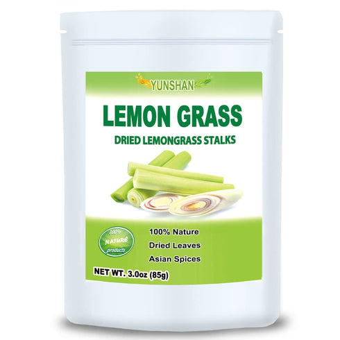 Dried Lemongrass Spice, Natural Lemon Grass Stalks, Cut & Sifted, Bulk Spice, Perfect for Tea & Seasoning (3.0 oz)...