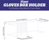 L Size Gloves Box Holder Glovesbox Wire Rack Dispenser for Gloves,Tissues Paper Towels Organizer - Mounting Accessories Included - Medium - Holds ...