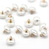 10mm Mushroom Semicircle White Faux Pearl Buttons for Sewing, Shirts, Skirts, Wedding Dresses, Jewelry Decorations, DIY Crafts (40pcs 10mm(0.394in...