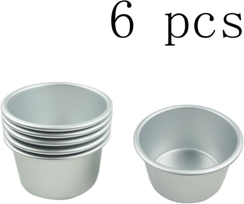 6 Packs Popover Pan? Large Individual Muffin Mold, Aluminium Pudding Cup, Chocolate Molten Mould, Raspberry Souffle Baking Maker, Brownie Tumbler ...