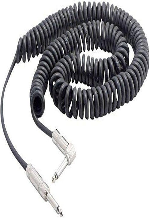 Pyle-Pro PCBLGF25 Coiled 1/4" Male To 1/4" Right Angle Male Guitar/Instrument/Phono Cable (25 Feet)...