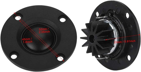 2pcs 30w 6? High Fidelity Speaker Silk Film Hemispheric Tweeter with Iron Boron Driver, Smooth 20mm Diaphragm, Suitable for Speakers Over 8 Inches...
