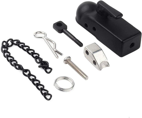 kingsea Metal Hitch Trailer Hook Link Component Trailer Hitch Receiver Compatible with TRX4 Axial SCX10 1/10 RC Crawler Trailer Hook Tow Hitch Tow...