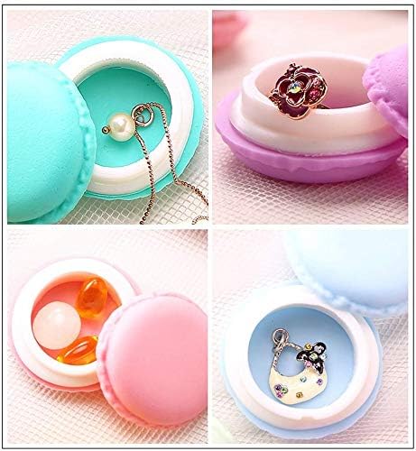 Coolrunner Macaron Case, Mini Macaron Box, Macaron Cute Pill Box, Colorful Macaron Jewelry Storage Box, Shape Storage Box Candy Cute Pill Organize...