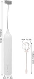 Handheld Milk Frother, Coffee Foam Maker USB Rechargeable Hand Drink Mixer 3 Speeds Electric Whisk Adjustable Hand Held Blender with 2 Heads for C...
