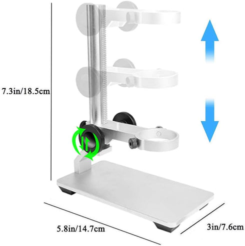 Aluminum Alloy Microscope Stand Holder for USB Digital Microscope, Cainda Stable Metal Stand Bracket with Portable Carrying Case, Support Adjusted...
