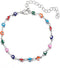 Evil Eye Ankle Bracelet Silver Evil Eye Bead Anklet Beach Fashion Foot Jewelry for Women...