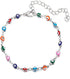 Evil Eye Ankle Bracelet Silver Evil Eye Bead Anklet Beach Fashion Foot Jewelry for Women...