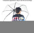 Tri-fold Clear Rain Umbrella with Frosted Handle Transparent Umbrella, for Portable to Carry for Travel(Black)...