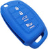 Silicone Rubber Key Fob Cover Compatible with 2019-2013 Hyundai Santa Fe Sport Sonata Tucson Santa Fe OSLOKA-875T (Suitable for Buttons with Eject...