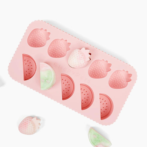 Stackable Silicone Dog Treat Molds | One Hand Accessibility | Non-Toxic BPA-Free | Make Homemade Frozen, Baked and Gummy Pet Treats (Watermelon St...