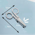 5Pcs Pastel Mini Folding Scissors with Safety Cap Small Telescopic Stainless Steel Scissors Portable Pokect Little Travel Scissors Kids Shears Tin...
