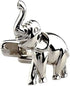 Elephant Cufflink Animal Trunk Gift Wedding Zoo Novelty + Box & Cleaner...