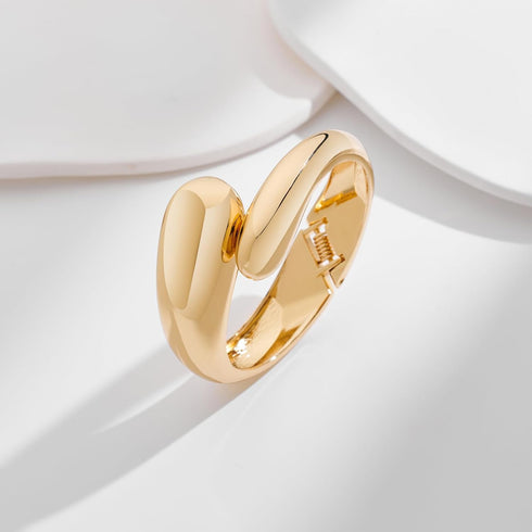 Gold Open Cuff Bracelet Opening Wide Wrist Cuff Bracelet Wide Gold Bangle Bracelet Open Bangles...