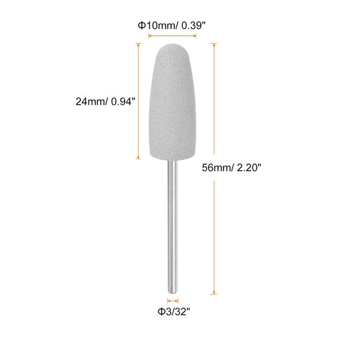 5pcs Rubber Polishing Bit Silicone Buffing Wheels 150 Grit 10mm Dia Mounted Grinding Head for Electric Grinder Rotary Tool, Cone Shape...