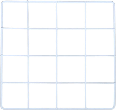 YOKIVE Iron Wire Grid Panel, Decorative Panels Board | Photo Pictures Display Holders Hanging Frame for Home Office (White, 8"x8")...