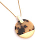 ARATLENCH Leopard Earrings Necklace Bracelet for Women Acrylic Circle Hoop Dangle Earring Long Disc Pendant Necklace Open Cuff Bangle Resin Cheeta...