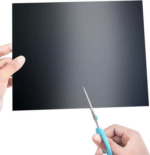 Black Metallic Cardstock Paper, 15pcs of 12”x12” (250 GSM) - Foil Board, Mirror Finish Surface, Perfect for Crafting, Invitations & Decorations (B...