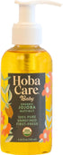 HobaCare Organic Jojoba Baby Oil with Pump – 100% Pure Natural Unrefined Unscented Cold Pressed Jojoba Oil for Baby Hair, Infant Skin, Body Care (...