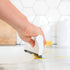 Full Circle Crumb Runner, Counter Sweep and Squeegee, Compact Brush for Sink & Kitchen Countertops, White...
