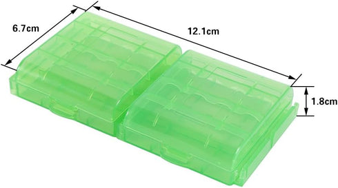 AA AAA Battery Holder, 5 Colors Transparent Hard Plastic Multifunctional Storage Box, Organizer Container for AA AAA Batteries (10PCS Set)...