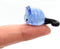 Mouse Micro Tiny Figurines Hand Blown Glass Art Animals Collectible Gift Home Décor (Blue Cartoon)...