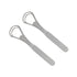 2PCS Tongue Cleaners Wide-head Double Blades Scrapers For Oral Care, Platinum Color...
