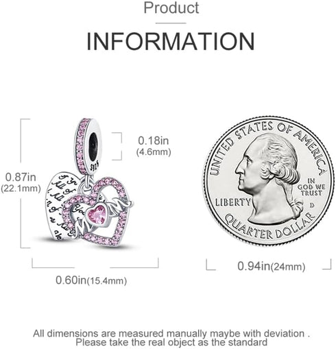 Infinity Love Heart Nurse 925 Sterling Silver Charms for Bracelets and Necklace Mother Daugther Dangle Pendants Bead Jewelry for Women Mom Family ...