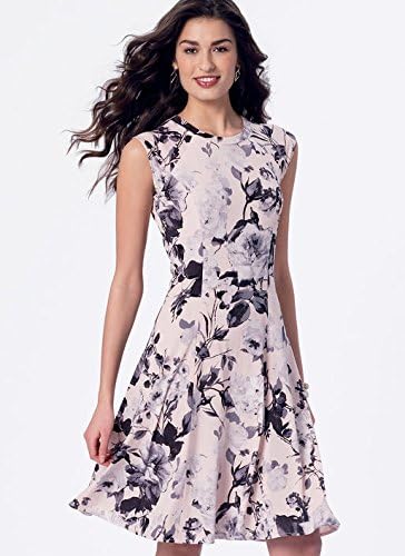McCall's Patterns M7349 Misses'/Miss Petite Sleeveless or Raglan Sleeve, Fit and Flare Dresses, Size A5 (6-8-10-12-14)...