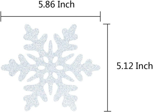 GOER 36 Pcs Snowflake Hanging Swirls for New Year Christmas Winter Party Decorations...
