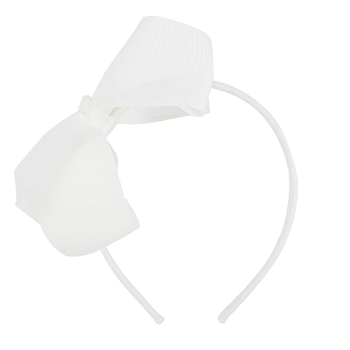 MEEDEE Fashion Cute White Bow Headband for Girls Toddlers 3 Year Old, Little Girl Grosgrain Headband for Casual Wear Party Dress Decoration...