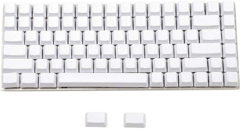 YMDK White Black Dolch Thick PBT 84 68 64 Blank Keyset OEM Profile Keycaps for MX Mechanical Keyboard Keychron K2 K6 Keycool Tada68 YD64 (White)...