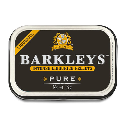 Barkleys Black Licorice Candy, Licorice Pellets - Gluten Free Licorice, Vegan- Black Licorice Intense (1 Can x 16 gr.)...