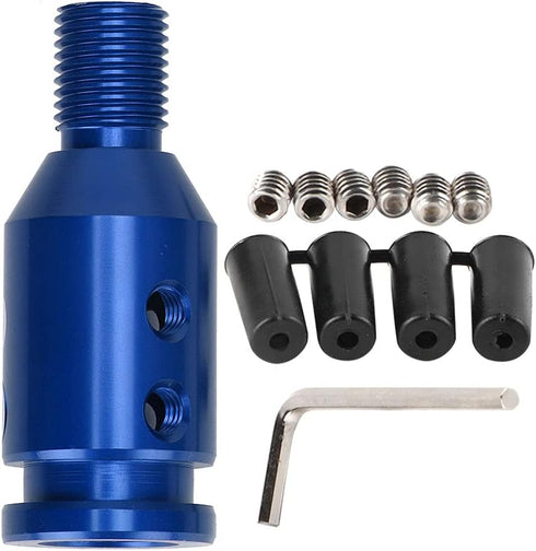 Universal Gear Shift Knob Adapter, Automotive Manual Transmission Non Threaded Shifter Kit Car Aluminum Alloy Racing Replacement Boot Retainer Sti...